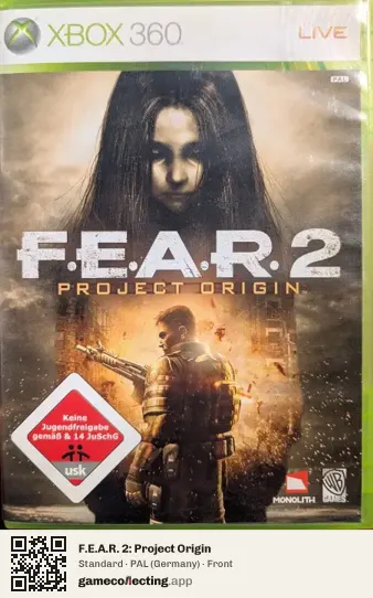 F.E.A.R. 2: Project Origin Xbox 360, Germany box front