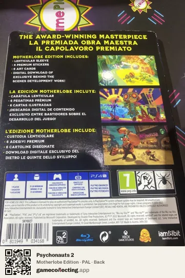 Psychonauts 2 PlayStation 4, PAL box back