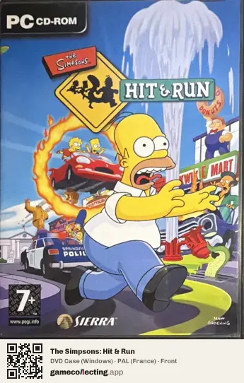 The Simpsons: Hit & Run Computer, France box front