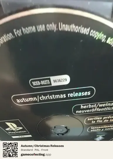 Autumn/Christmas Releases PlayStation, PAL box front