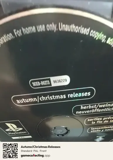 Autumn/Christmas Releases PlayStation, PAL box front