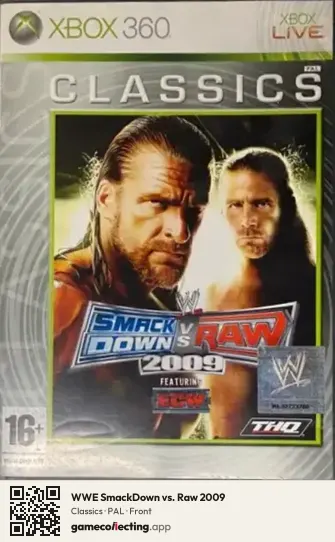 WWE SmackDown vs. Raw 2009 Xbox 360, PAL box front