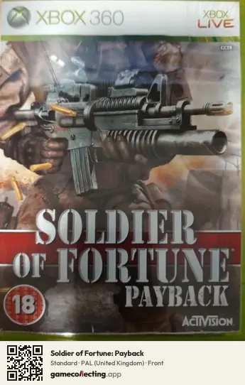 Soldier of Fortune: Payback Xbox 360, United Kingdom box front