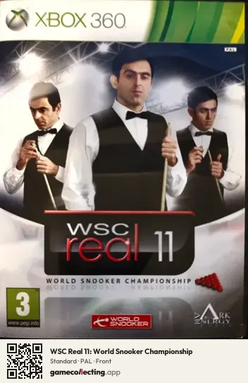 WSC Real 11: World Snooker Championship Xbox 360, PAL box front