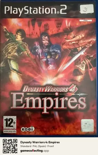 Dynasty Warriors 4: Empires PlayStation 2, Spain box front