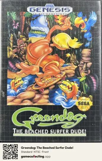 Greendog: The Beached Surfer Dude! Sega Mega Drive / Genesis, NTSC box front