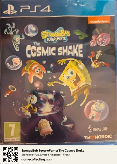 SpongeBob SquarePants: The Cosmic Shake PlayStation 4, United Kingdom box front