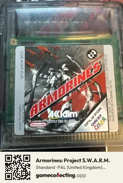 Armorines: Project S.W.A.R.M. Game Boy Color, PAL cartridge label