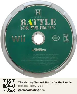 The History Channel: Battle for the Pacific Nintendo Wii, NTSC disc