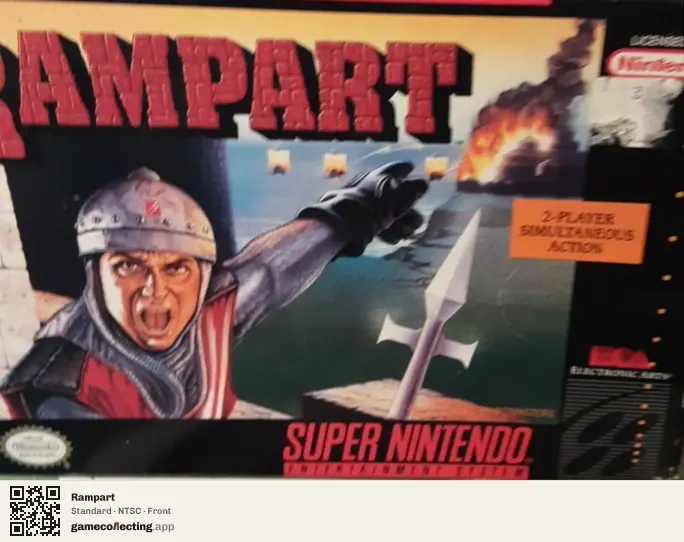 Rampart Super Nintendo Entertainment System, NTSC box front