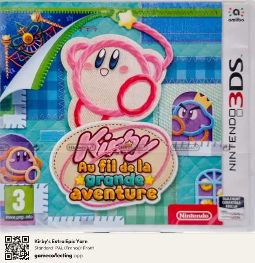 Kirby's Extra Epic Yarn Nintendo 3DS, France box front