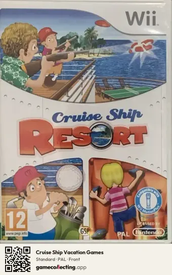 Cruise Ship Vacation Games Nintendo Wii, PAL box front