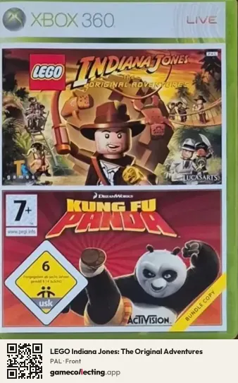 LEGO Indiana Jones: The Original Adventures Xbox 360, PAL box front