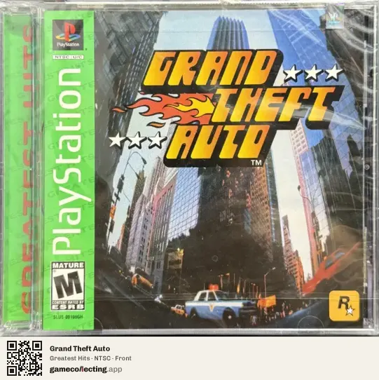 Grand Theft Auto PlayStation, NTSC box front