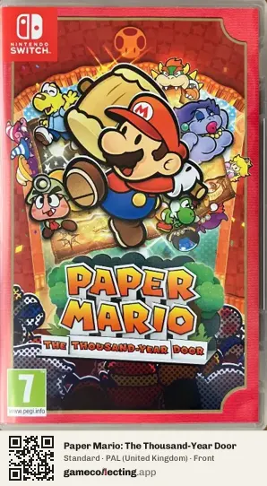 Paper Mario: The Thousand-Year Door Nintendo Switch, United Kingdom box front