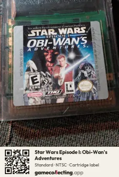 Star Wars Episode I: Obi-Wan's Adventures Game Boy Color, NTSC cartridge label
