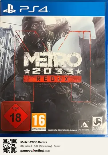 Metro 2033 Redux PlayStation 4, Germany box front