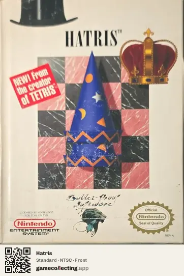 Hatris Nintendo Entertainment System, NTSC box front