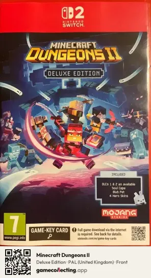 Minecraft Dungeons II Nintendo Switch 2, United Kingdom box front