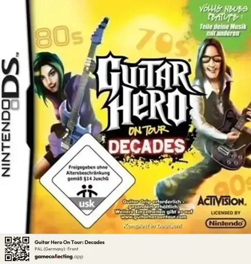 Guitar Hero On Tour: Decades Nintendo DS, Germany box front