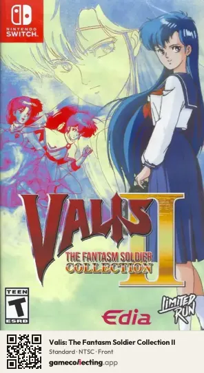 Valis: The Fantasm Soldier Collection II Nintendo Switch, NTSC box front