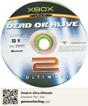 Dead or Alive Ultimate Xbox, PAL disc
