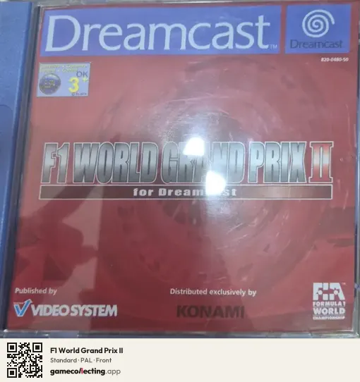F1 World Grand Prix II Sega Dreamcast, PAL box front