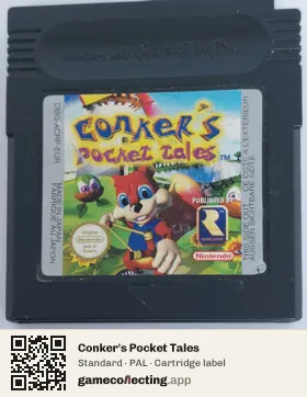 Conker's Pocket Tales Game Boy Color, PAL cartridge label