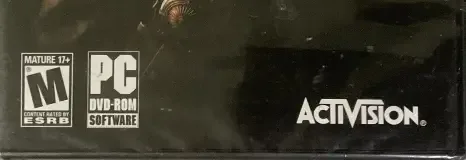 Singularity, the ESRB box on its front