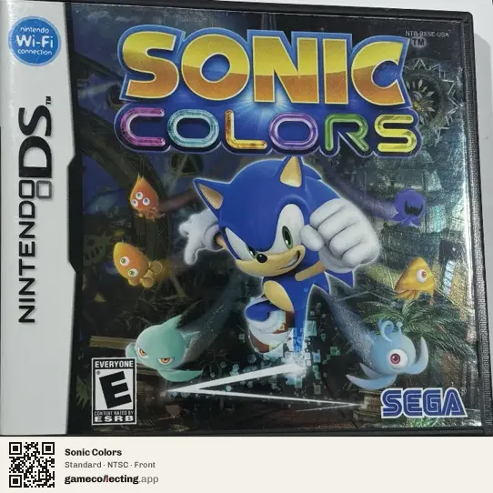 Sonic Colors Nintendo DS, NTSC box front