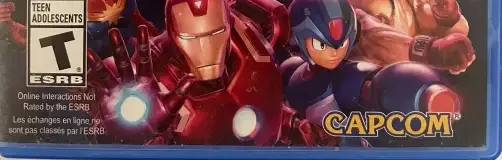 Marvel vs. Capcom: Infinite, the ESRB box on its front