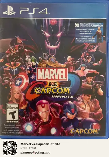 Marvel vs. Capcom: Infinite PlayStation 4, NTSC box front
