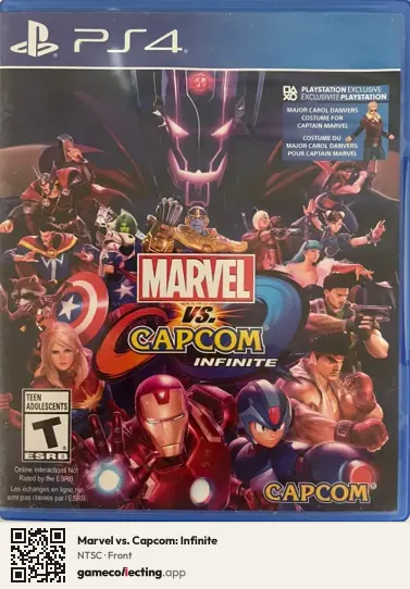 Marvel vs. Capcom: Infinite PlayStation 4, NTSC box front