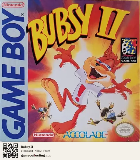 Bubsy II Game Boy, NTSC box front