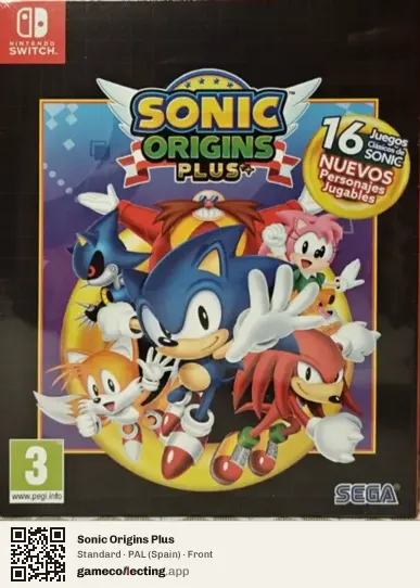 Sonic Origins Plus Nintendo Switch, Spain box front