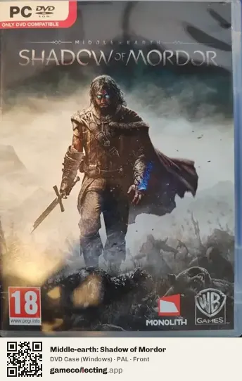 Middle-earth: Shadow of Mordor Computer, PAL box front