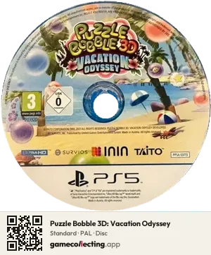 Puzzle Bobble 3D: Vacation Odyssey PlayStation 5, PAL disc