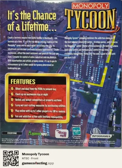 Monopoly Tycoon Computer, NTSC box front
