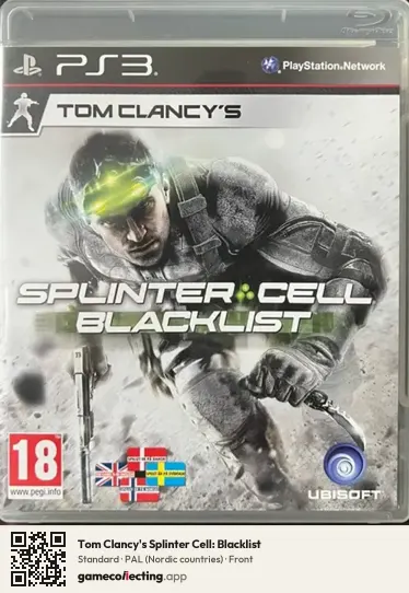 Tom Clancy's Splinter Cell: Blacklist PlayStation 3, Nordic countries box front