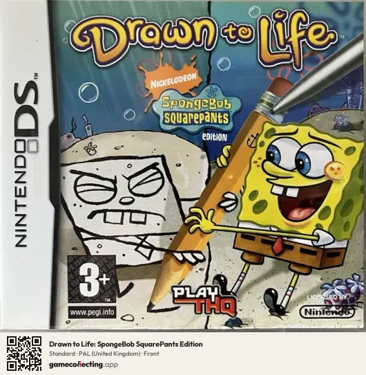 Drawn to Life: SpongeBob SquarePants Edition Nintendo DS, United Kingdom box front