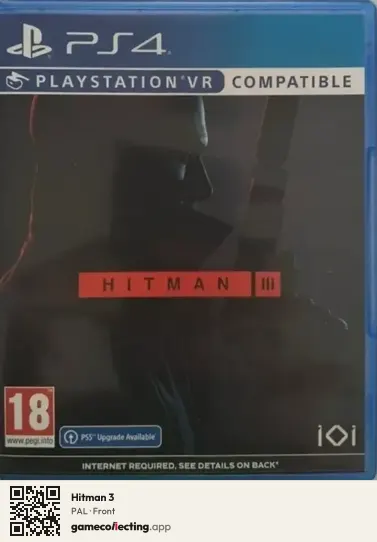 Hitman 3 PlayStation 4, PAL box front