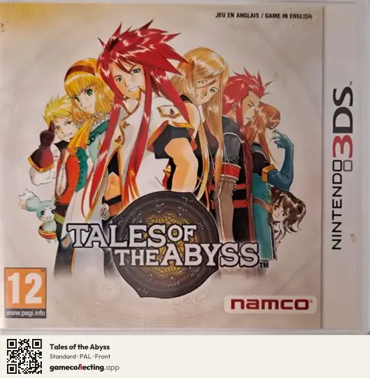 Tales of the Abyss Nintendo 3DS, PAL box front
