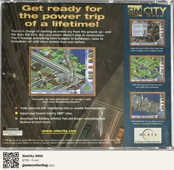 SimCity 3000 Computer, NTSC box front