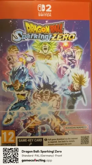 Dragon Ball: Sparking! Zero Nintendo Switch 2, Germany box front