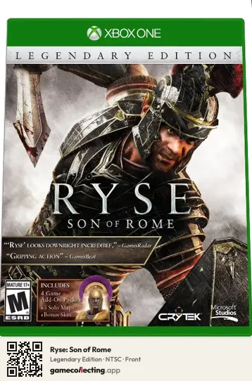 Ryse: Son of Rome Xbox One, NTSC box front