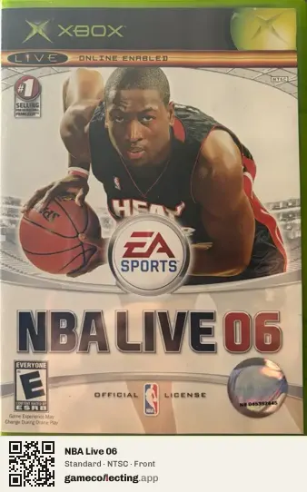 NBA Live 06 Xbox, NTSC box front
