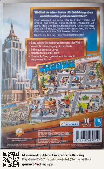 Monument Builders: Empire State Building Computer, Germany box back