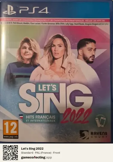 Let's Sing 2022 PlayStation 4, France box front