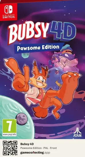 Bubsy 4D Nintendo Switch, PAL box front