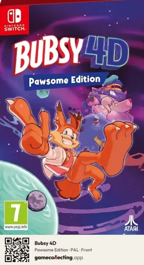 Bubsy 4D Nintendo Switch, PAL box front